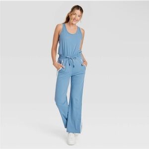 JoyLab - NWT Blue Piped Tank Jumpsuit Size S